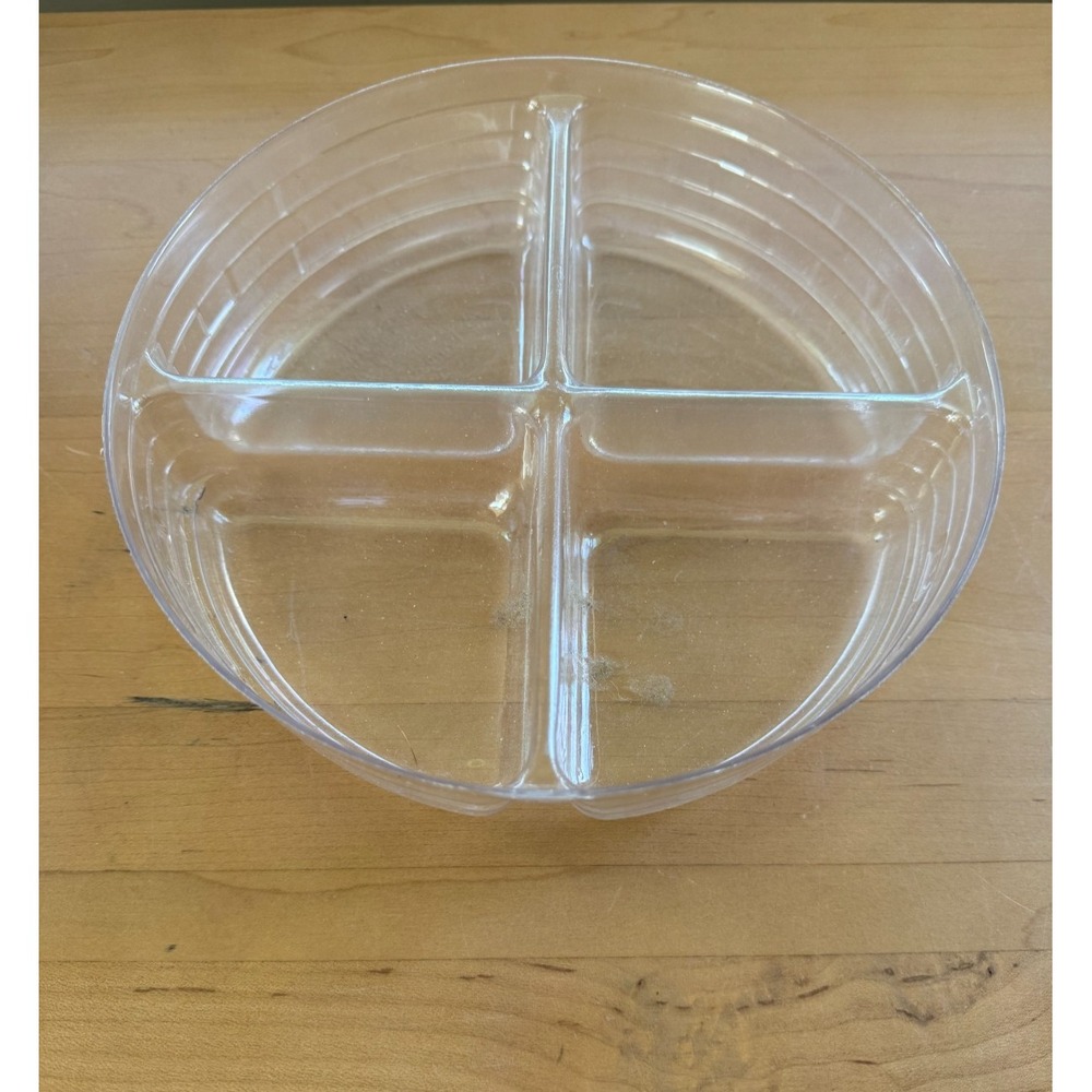 Longaberger Basket Clear Plastic Divided Protector #40823 7.5"RD x 2"H